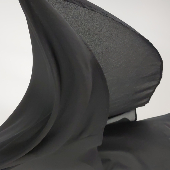 Staple Women's Top Size 10 Black Sheer Cape Tunic Round Neck Kimono Sleeves - Picture 8 of 13